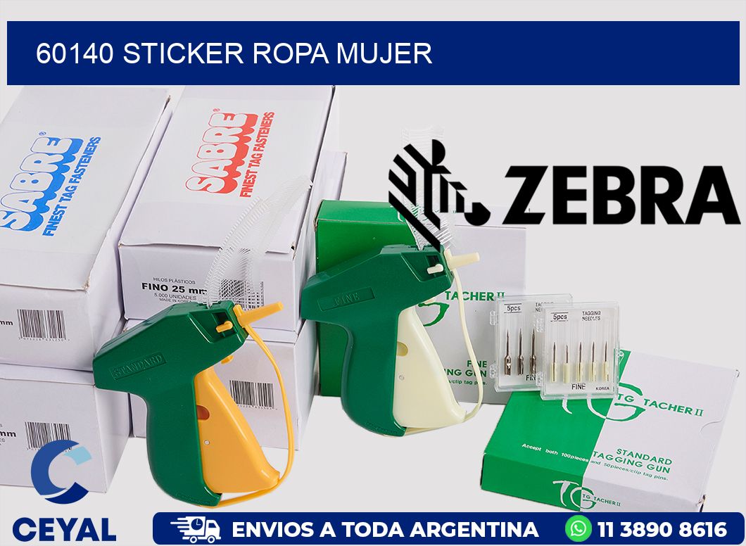 60140 STICKER ROPA MUJER