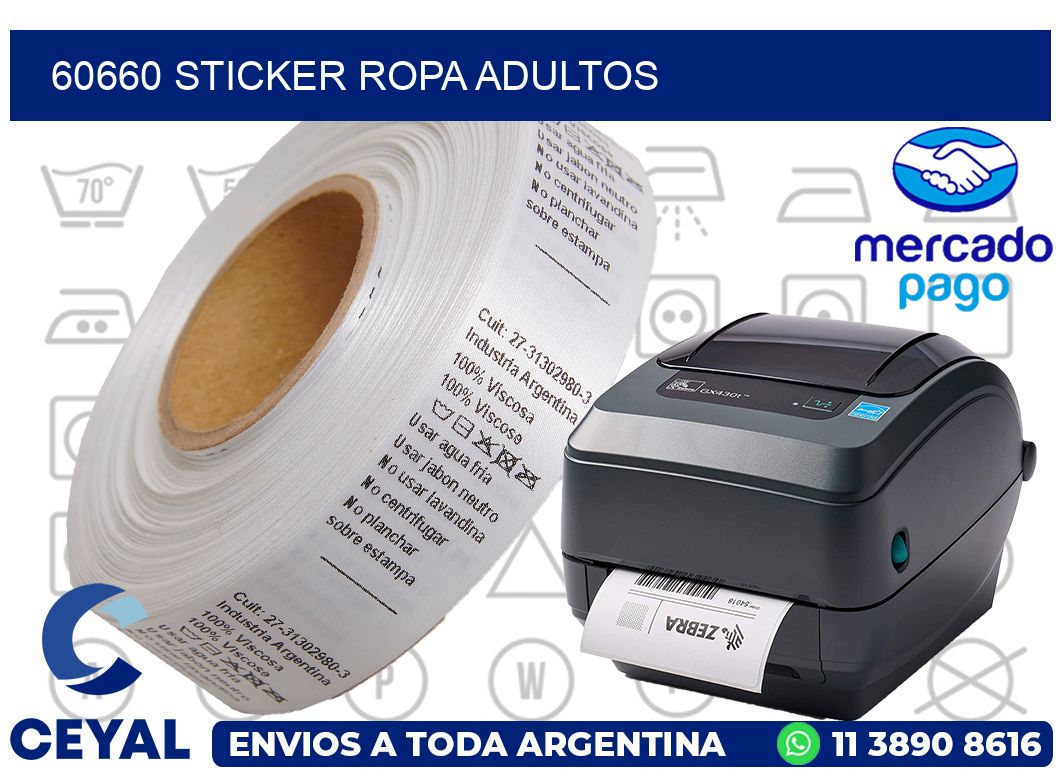 60660 STICKER ROPA ADULTOS