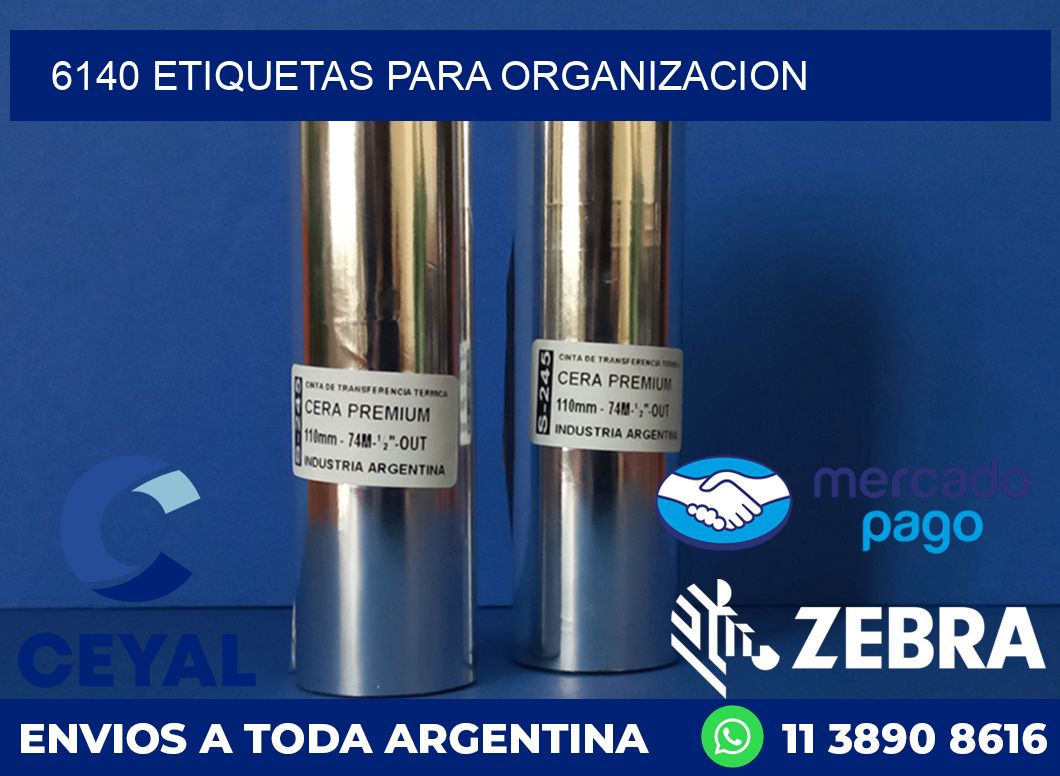 6140 ETIQUETAS PARA ORGANIZACION