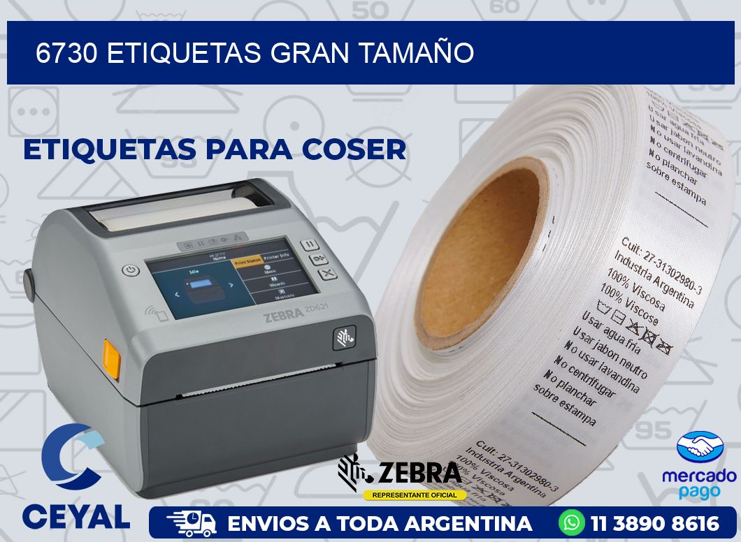 6730 ETIQUETAS GRAN TAMAÑO