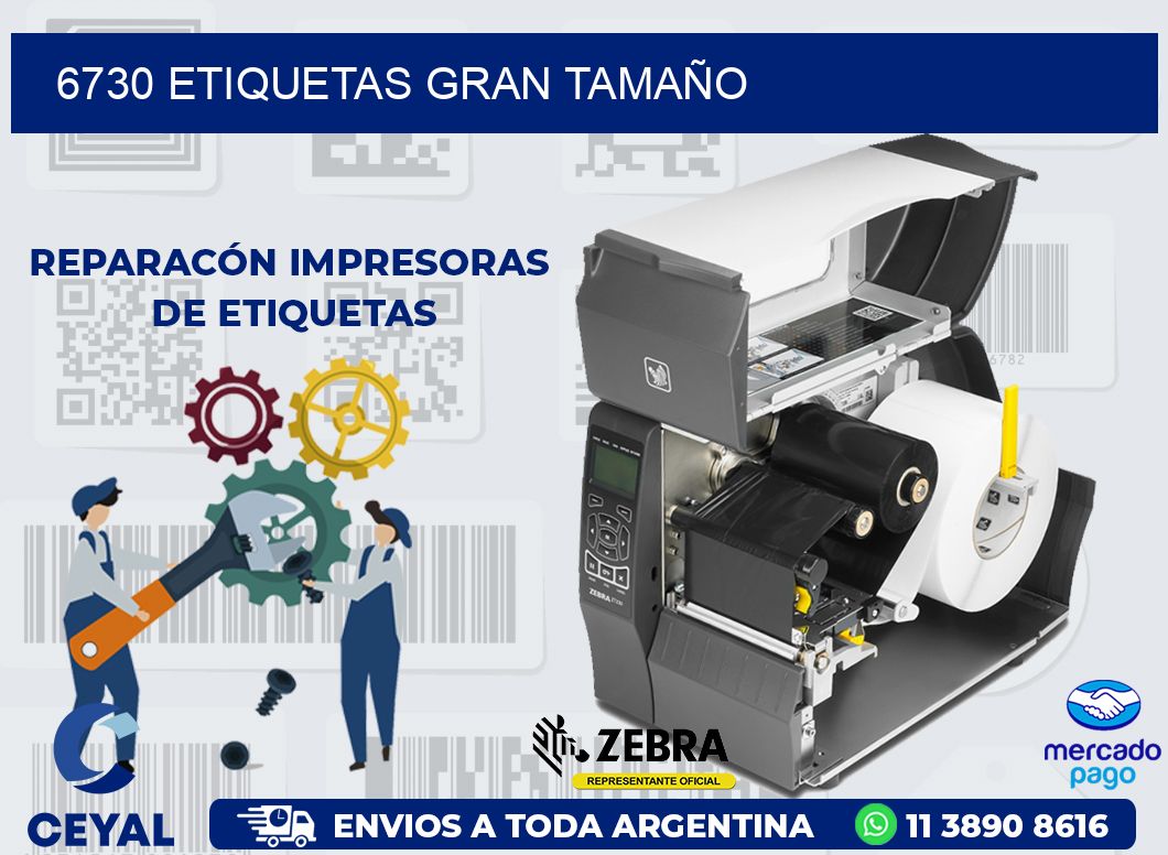 6730 ETIQUETAS GRAN TAMAÑO