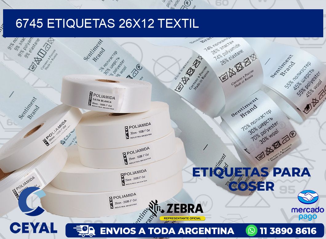 6745 ETIQUETAS 26X12 TEXTIL
