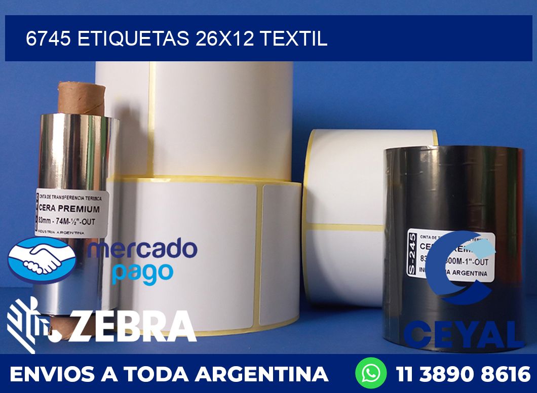 6745 ETIQUETAS 26X12 TEXTIL