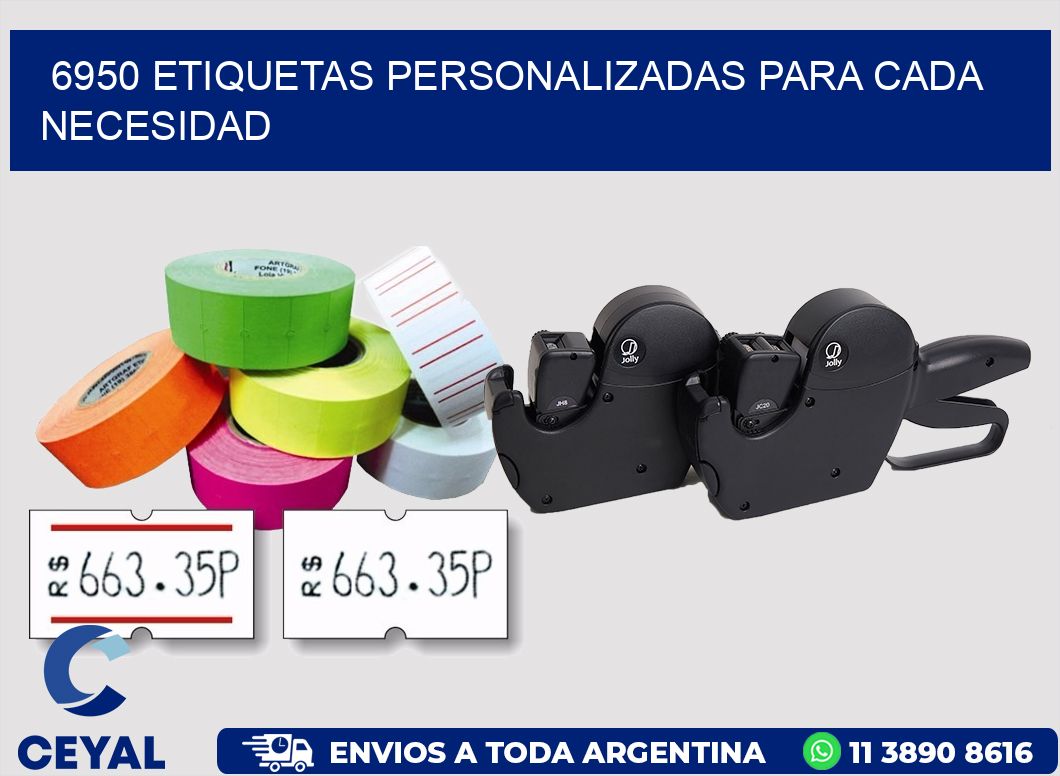 6950 ETIQUETAS PERSONALIZADAS PARA CADA NECESIDAD