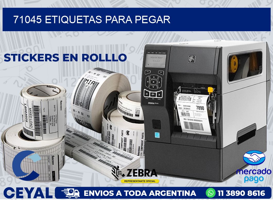 71045 ETIQUETAS PARA PEGAR