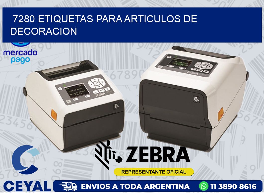 7280 ETIQUETAS PARA ARTICULOS DE DECORACION