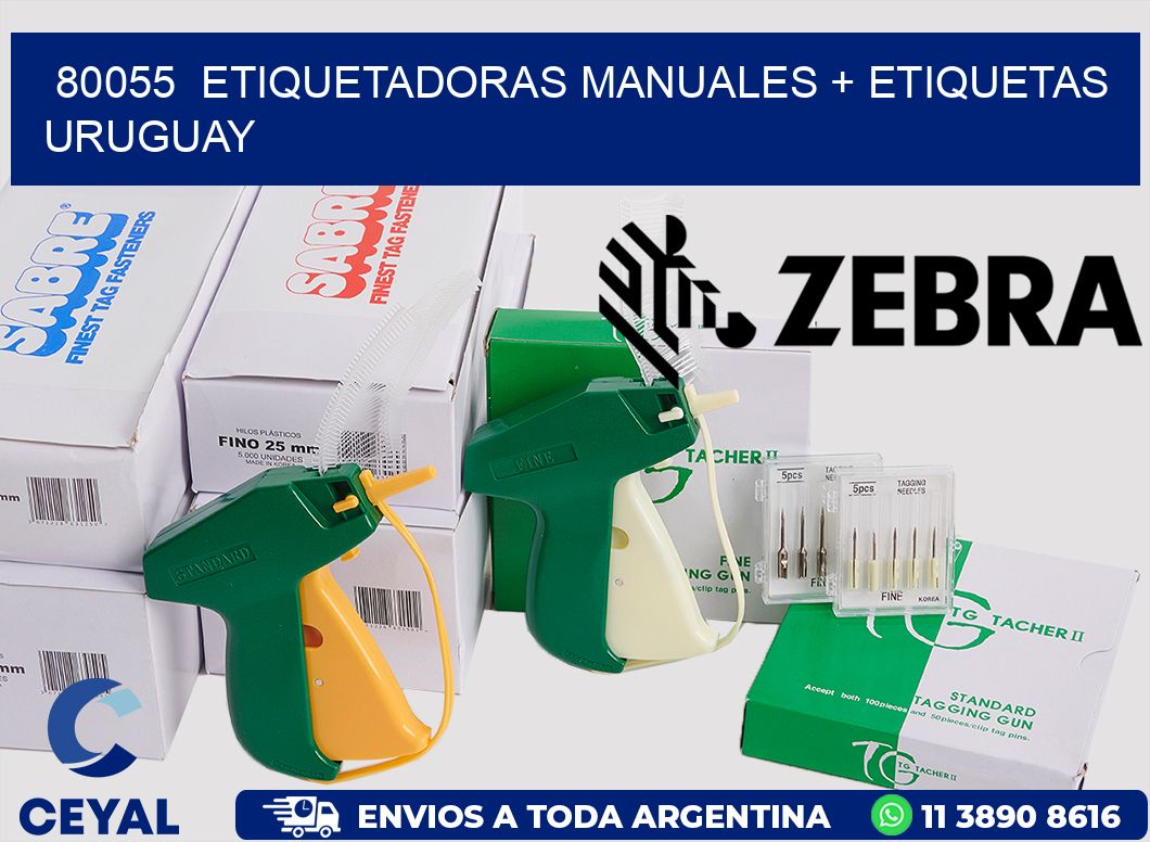 80055 ETIQUETADORAS MANUALES + ETIQUETAS URUGUAY