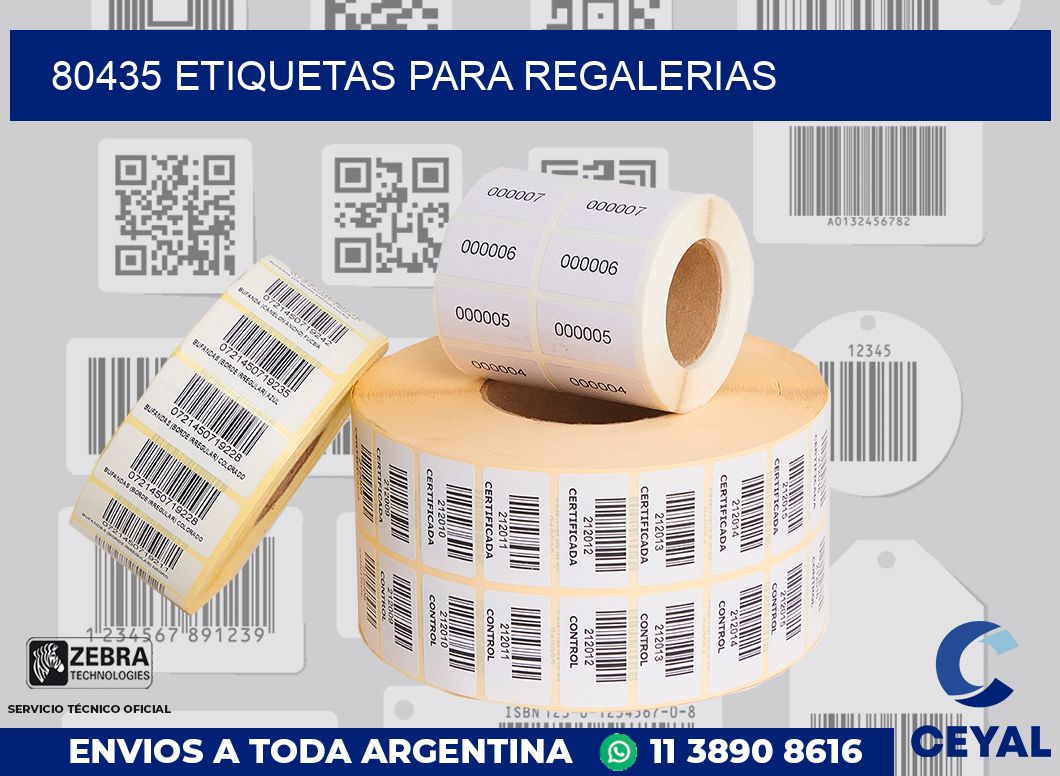 80435 ETIQUETAS PARA REGALERIAS