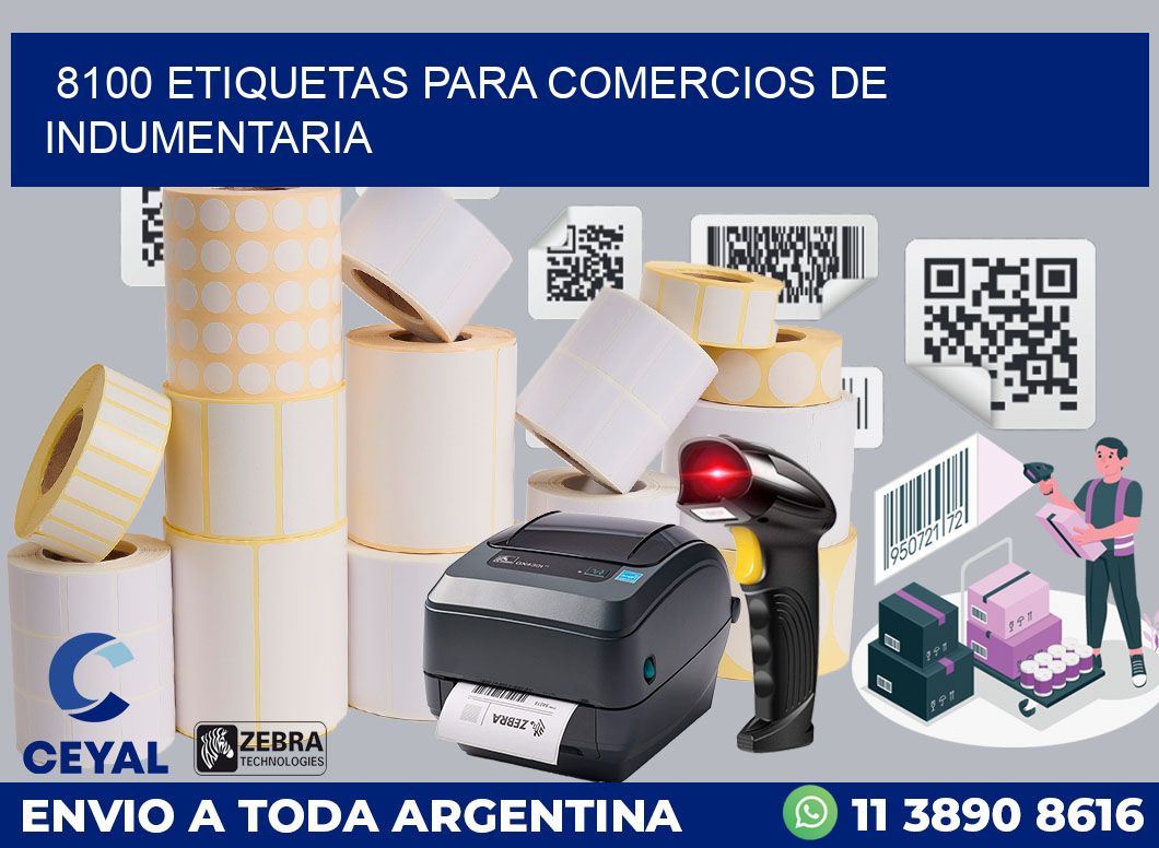 8100 ETIQUETAS PARA COMERCIOS DE INDUMENTARIA