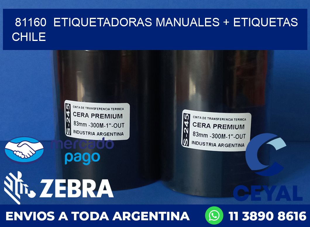 81160 ETIQUETADORAS MANUALES + ETIQUETAS CHILE