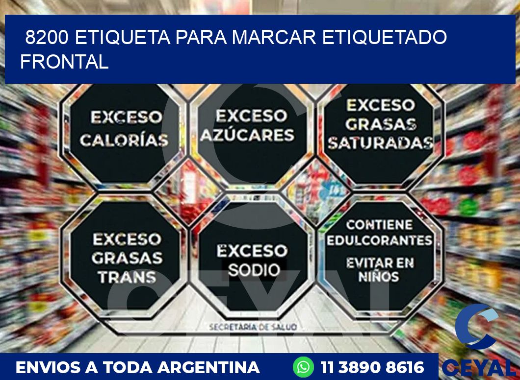 8200 ETIQUETA PARA MARCAR ETIQUETADO FRONTAL