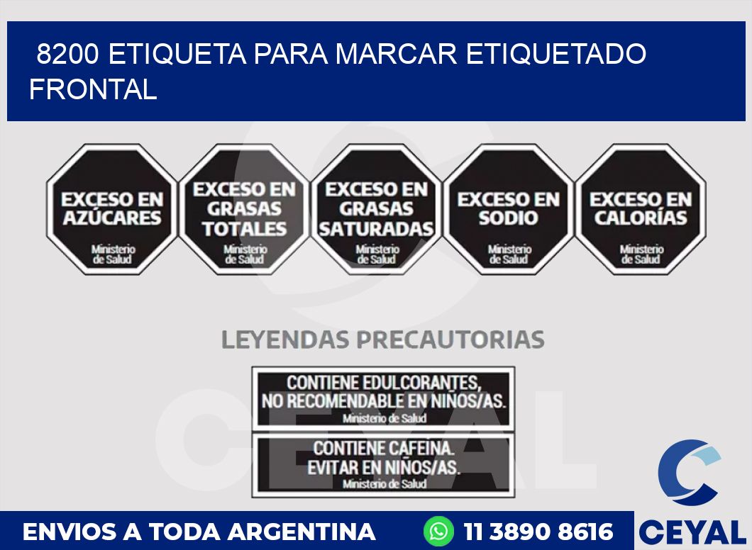 8200 ETIQUETA PARA MARCAR ETIQUETADO FRONTAL