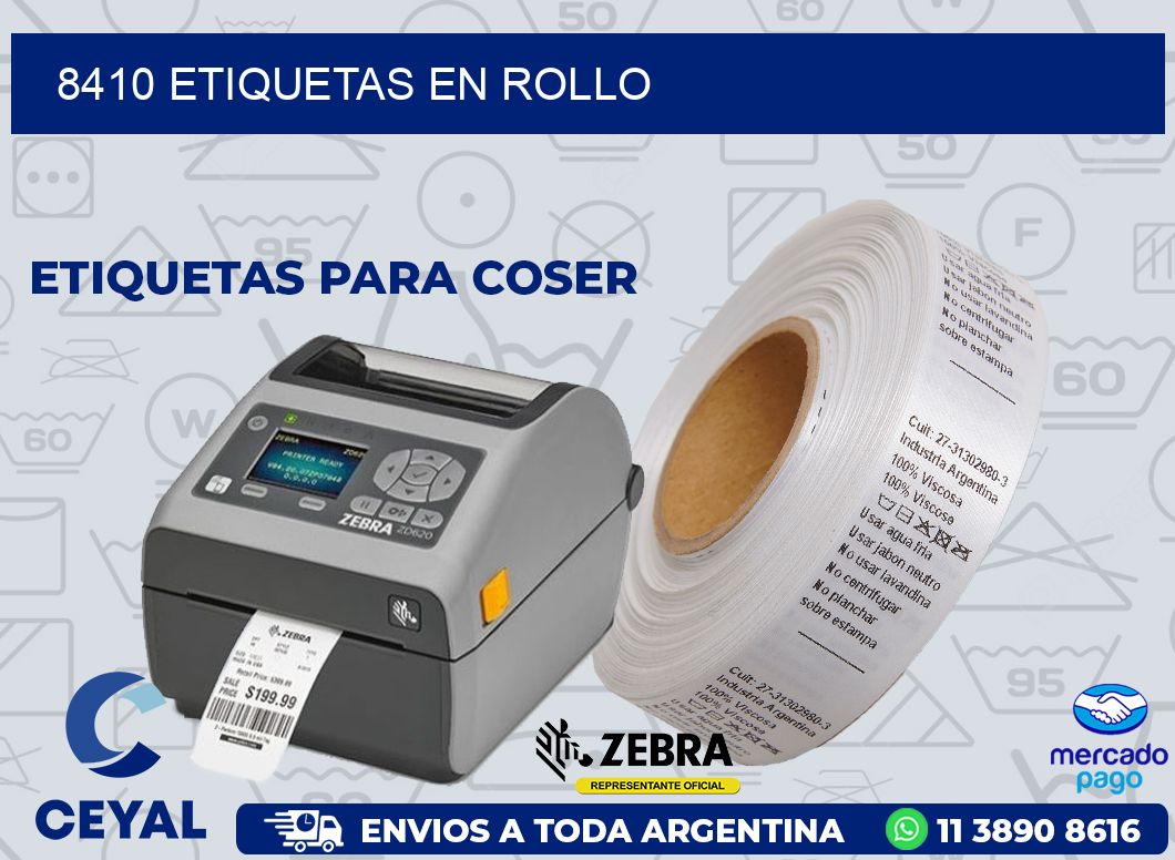 8410 ETIQUETAS EN ROLLO