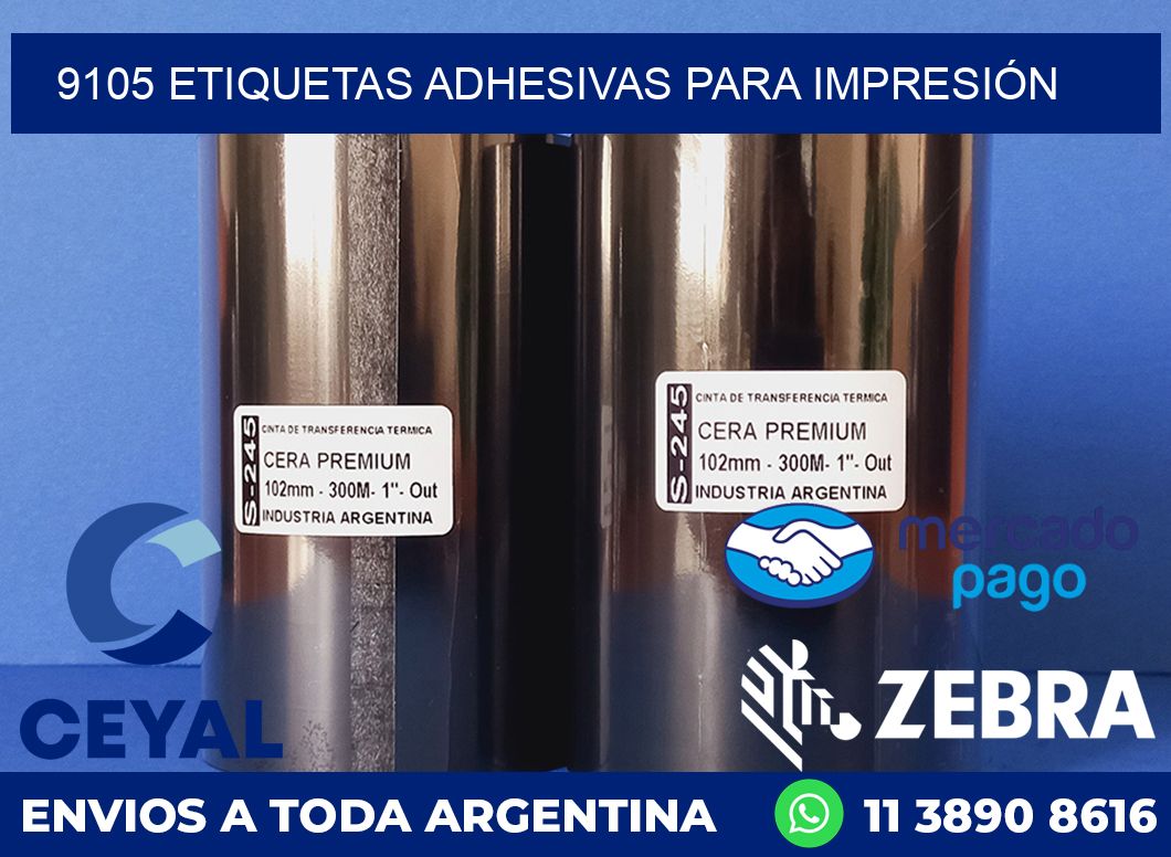 9105 ETIQUETAS ADHESIVAS PARA IMPRESIÓN