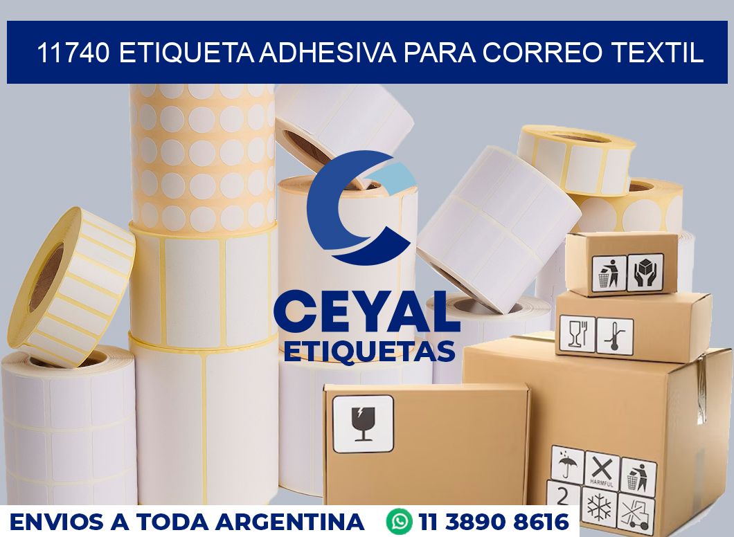 11740 ETIQUETA ADHESIVA PARA CORREO TEXTIL
