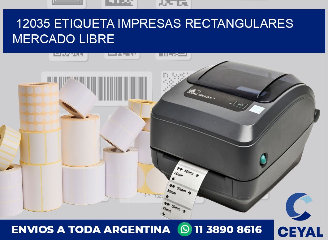 12035 ETIQUETA IMPRESAS RECTANGULARES MERCADO LIBRE