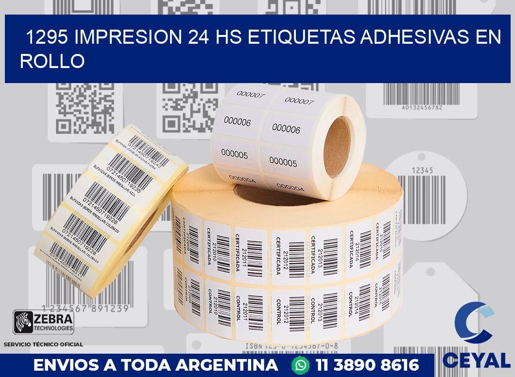 1295 impresion 24 hs etiquetas adhesivas en rollo