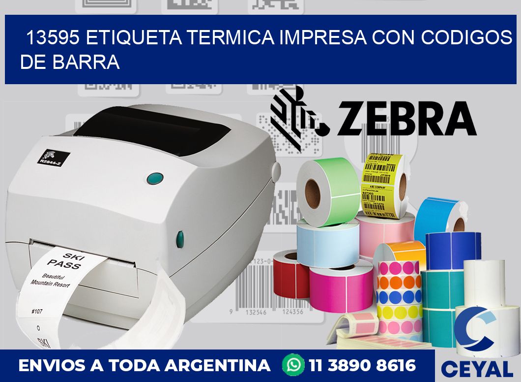 13595 ETIQUETA TERMICA IMPRESA CON CODIGOS DE BARRA