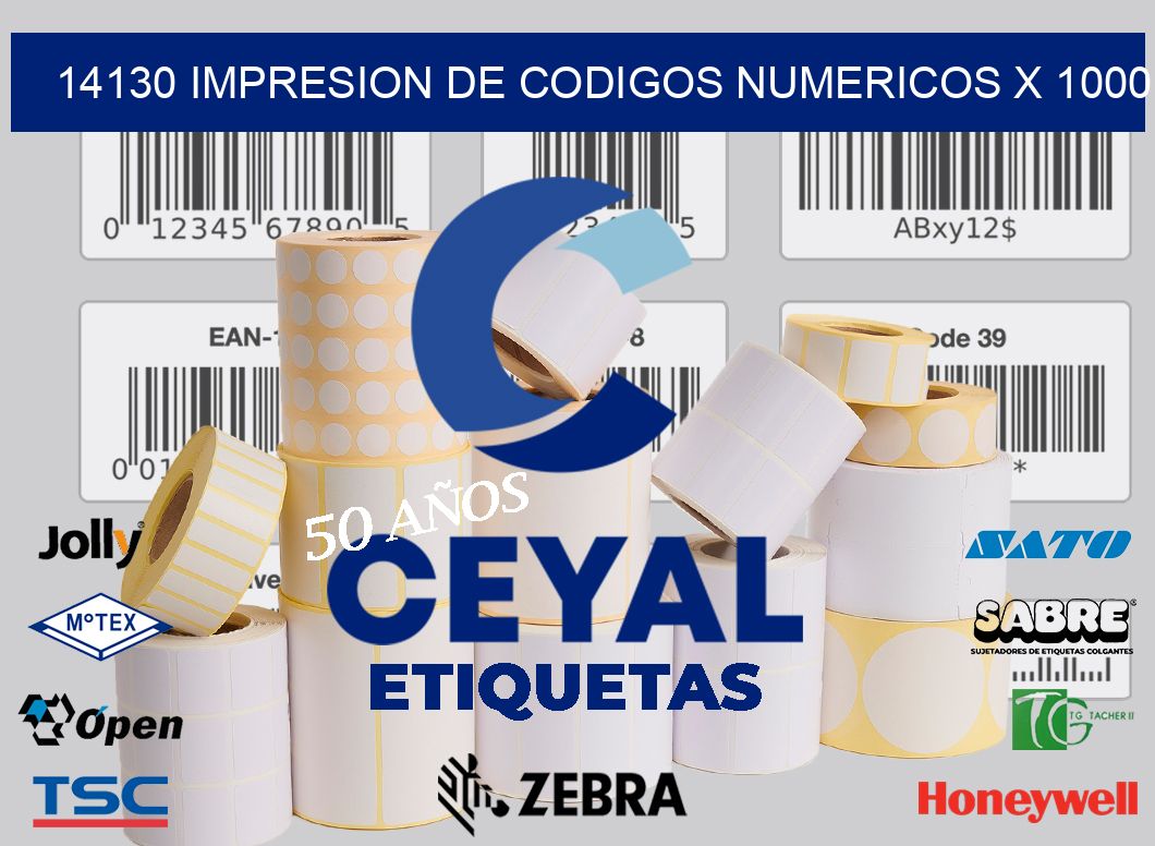 14130 impresion de codigos numericos x 1000