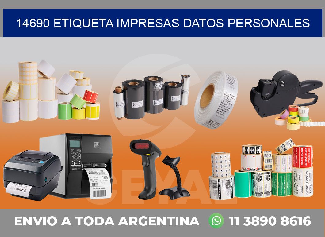 14690 ETIQUETA IMPRESAS DATOS PERSONALES