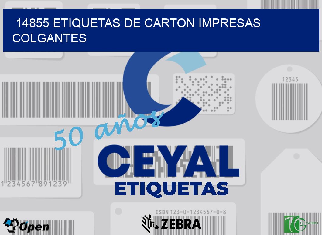 14855 ETIQUETAS DE CARTON IMPRESAS COLGANTES
