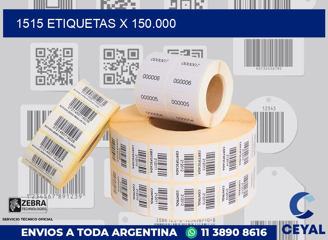 1515 Etiquetas x 150.000