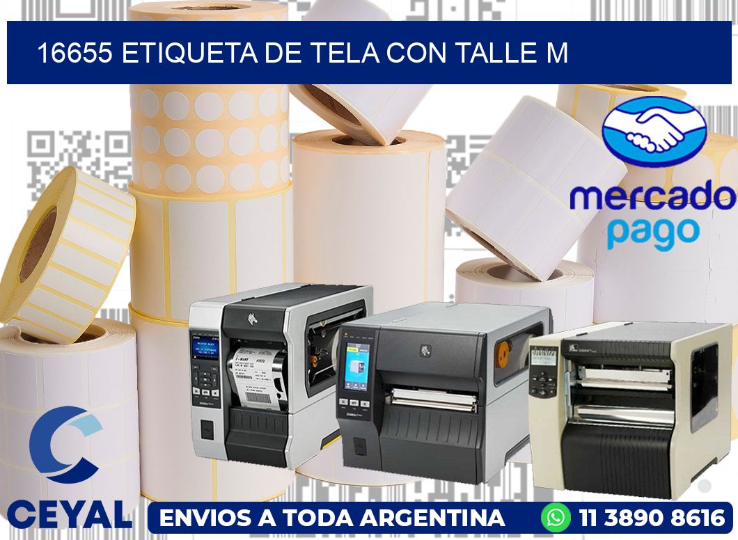 16655 ETIQUETA DE TELA CON TALLE M