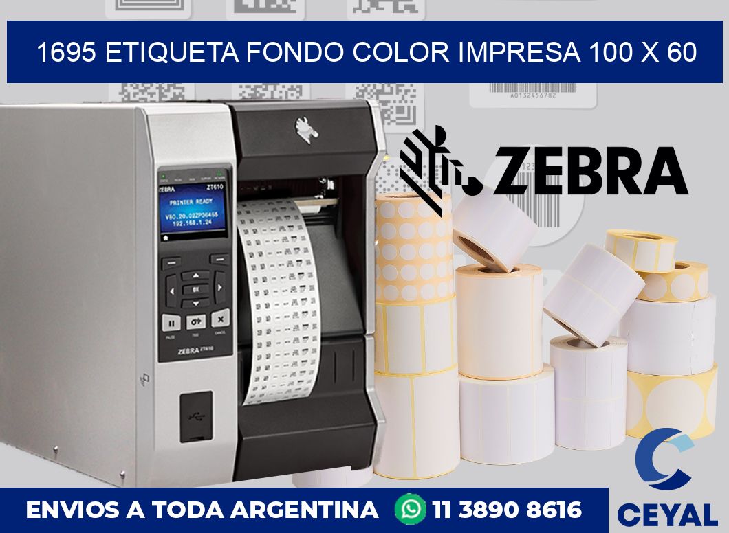 1695 ETIQUETA FONDO COLOR IMPRESA 100 X 60
