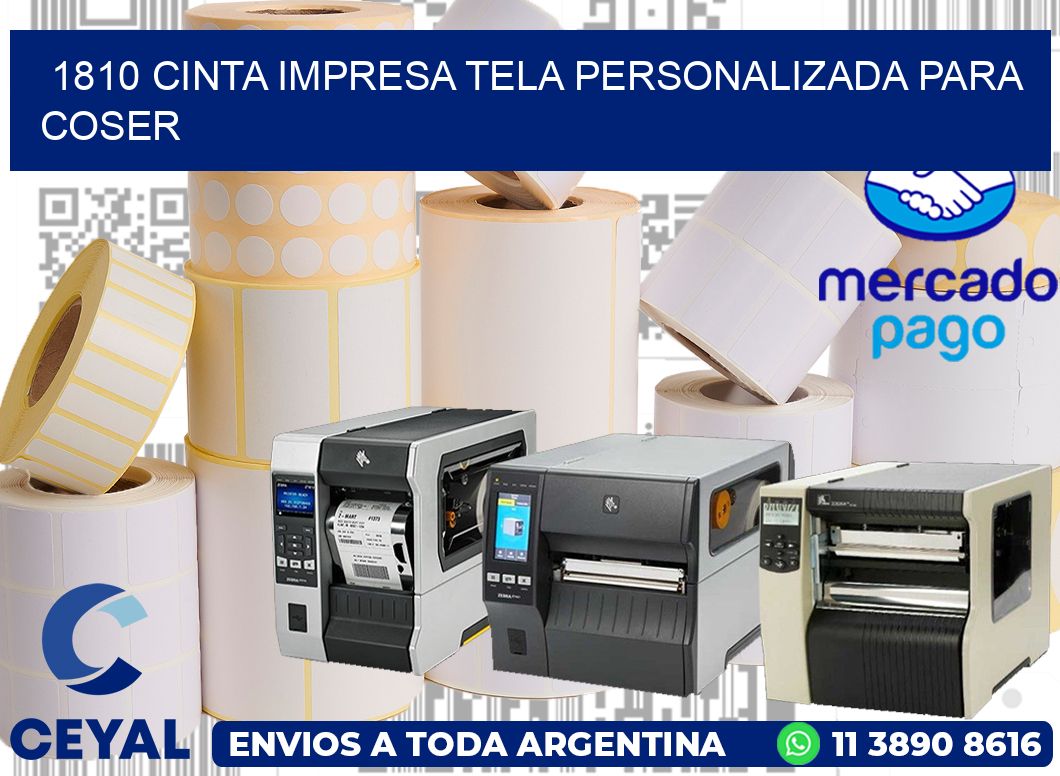 1810 CINTA IMPRESA TELA PERSONALIZADA PARA COSER