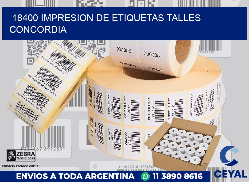 18400 IMPRESION DE ETIQUETAS TALLES CONCORDIA