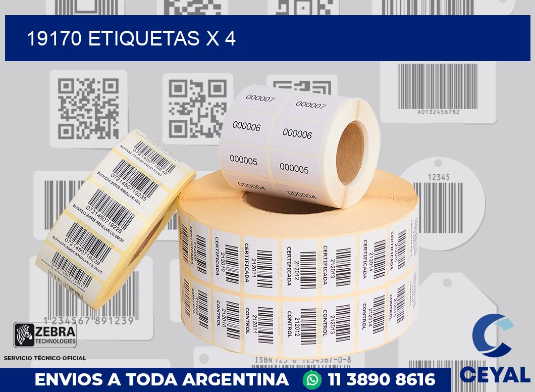 19170 Etiquetas x 4