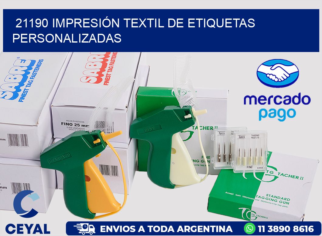 21190 IMPRESIÓN TEXTIL DE ETIQUETAS PERSONALIZADAS