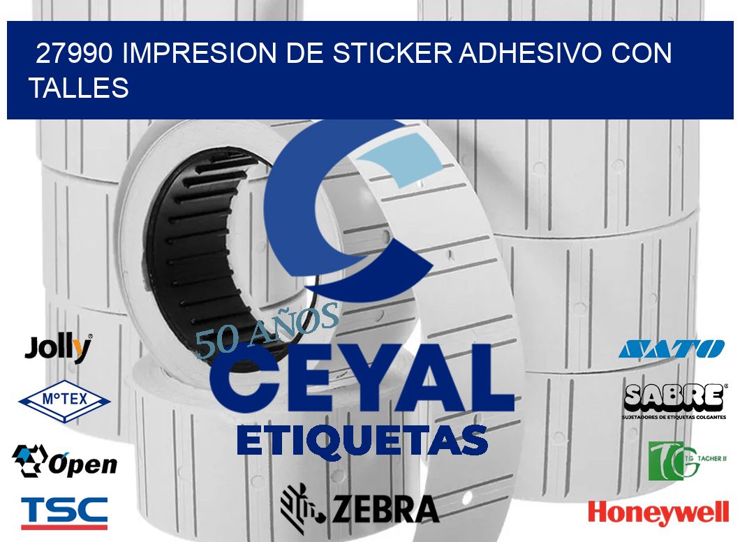 27990 IMPRESION DE STICKER ADHESIVO CON TALLES