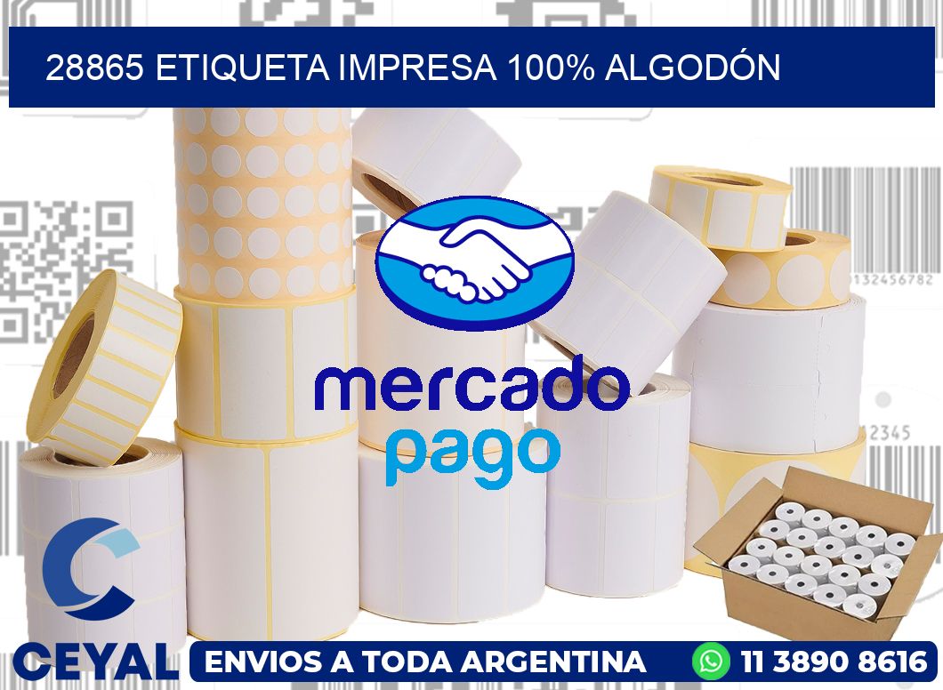 28865 ETIQUETA IMPRESA 100% ALGODÓN