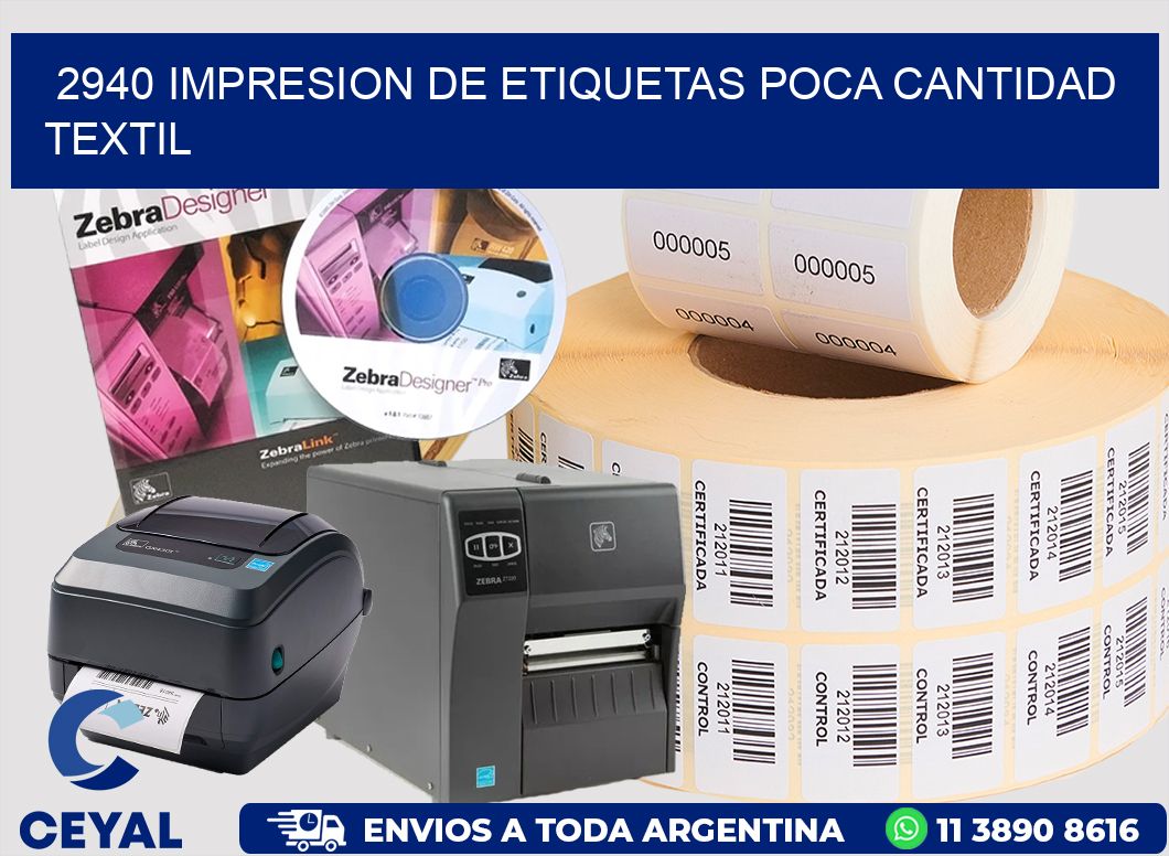 2940 IMPRESION DE ETIQUETAS POCA CANTIDAD TEXTIL
