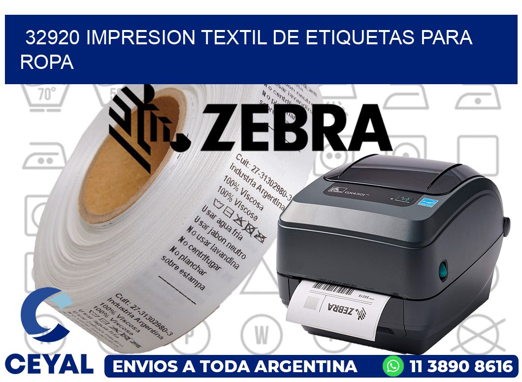 32920 IMPRESION TEXTIL DE ETIQUETAS PARA ROPA
