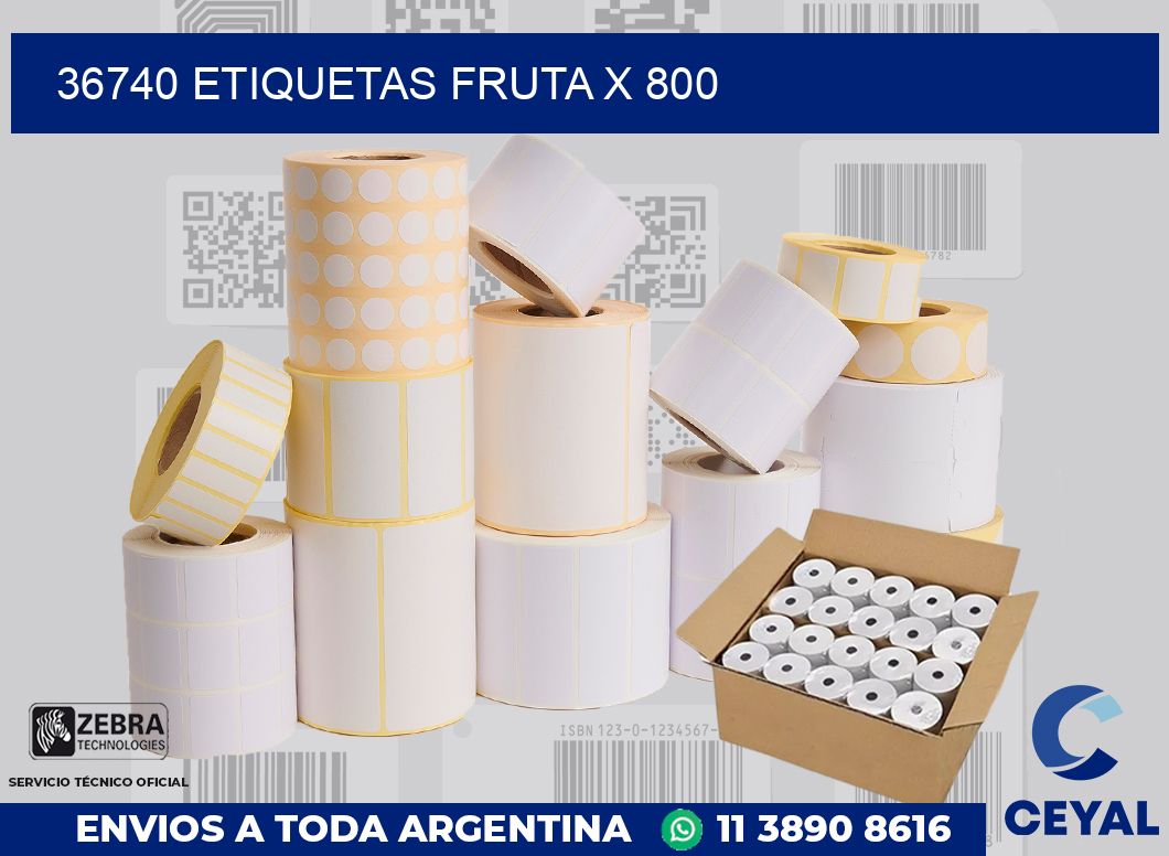 36740 etiquetas fruta x 800
