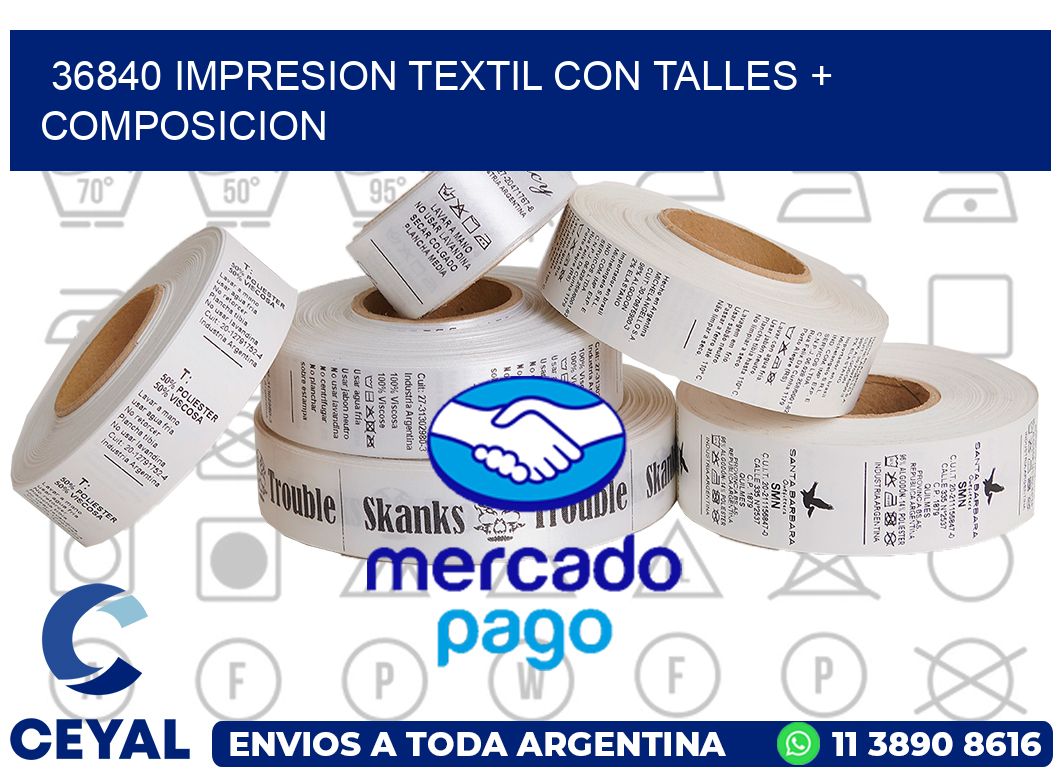 36840 IMPRESION TEXTIL CON TALLES + COMPOSICION