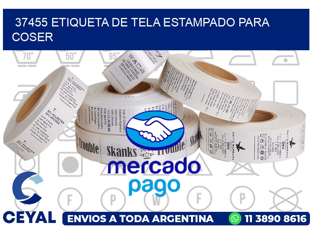 37455 ETIQUETA DE TELA ESTAMPADO PARA COSER