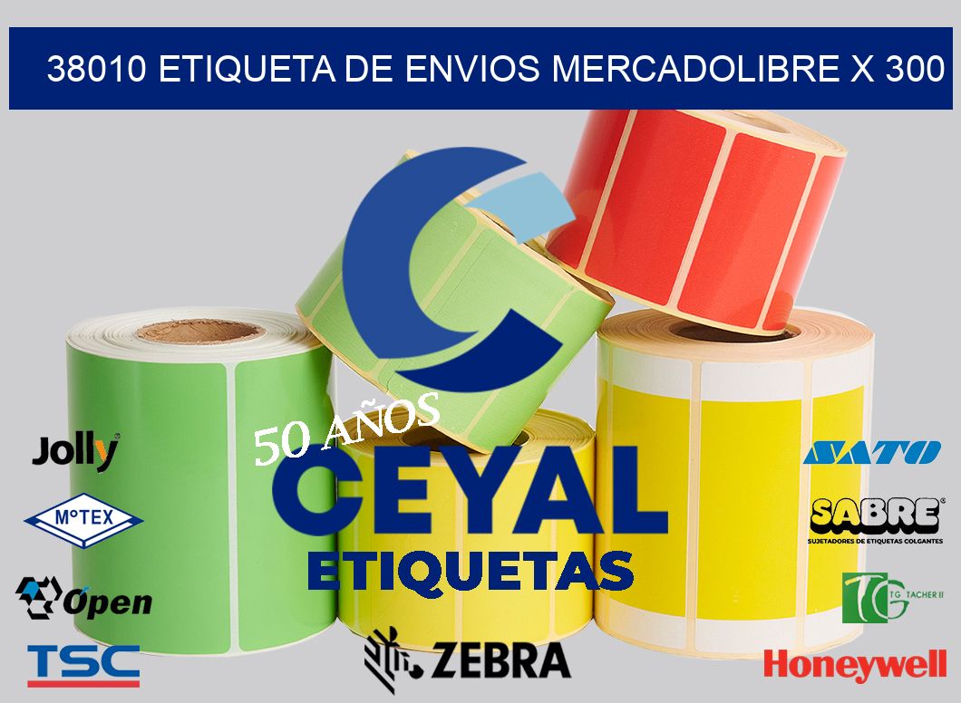 38010 etiqueta de envios mercadolibre x 300