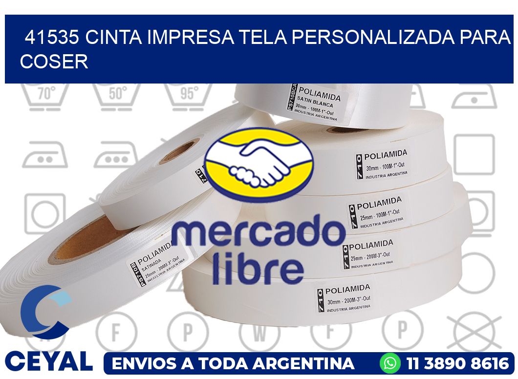 41535 CINTA IMPRESA TELA PERSONALIZADA PARA COSER