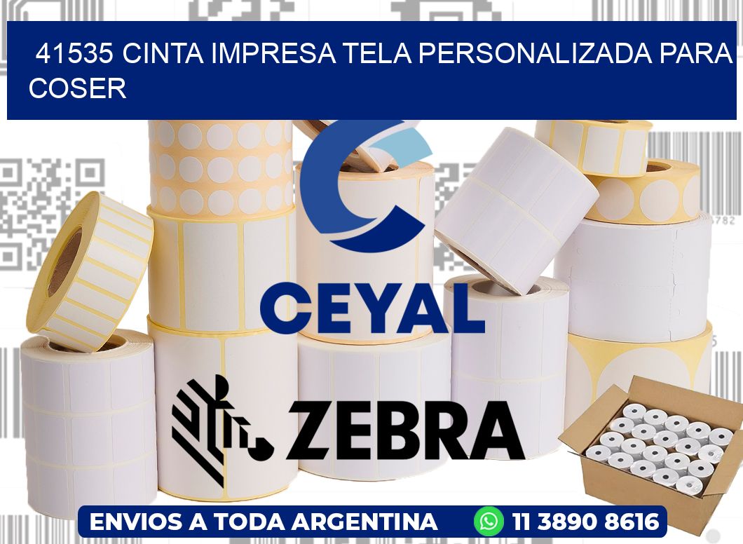 41535 CINTA IMPRESA TELA PERSONALIZADA PARA COSER