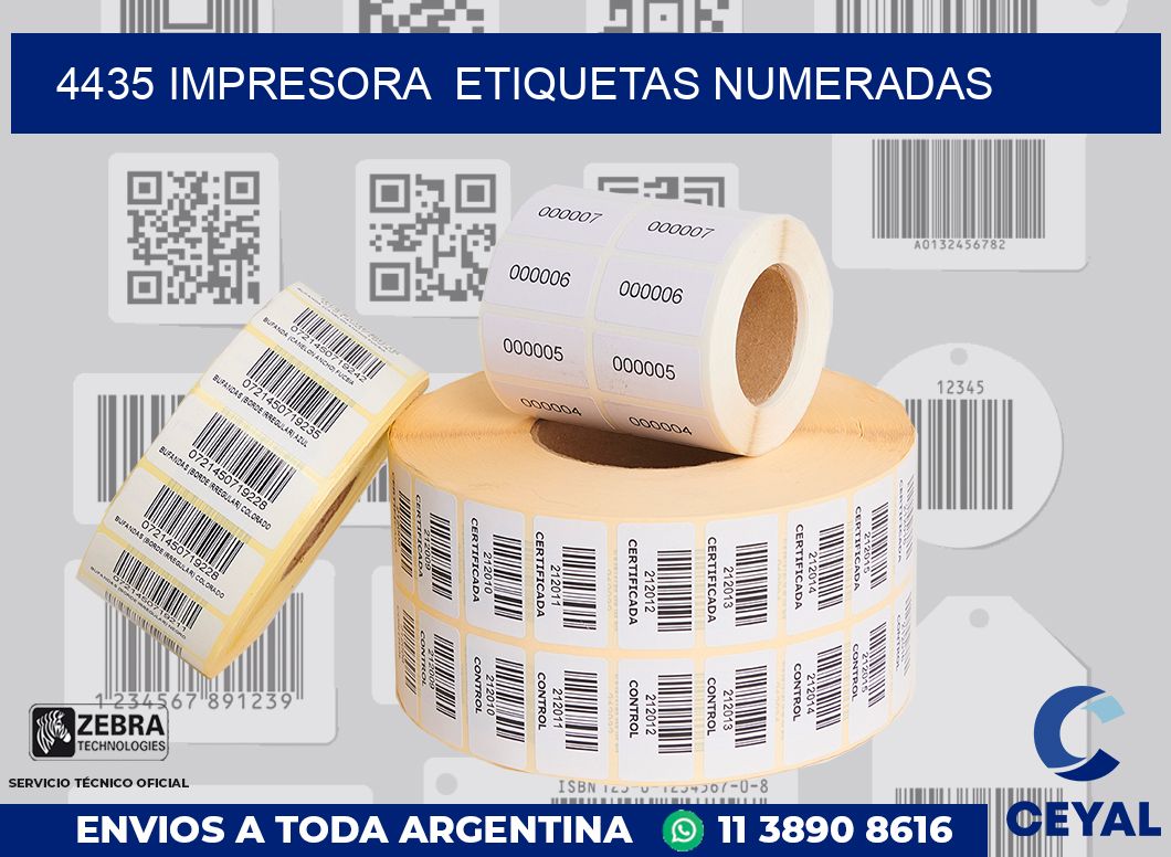 4435 impresora  etiquetas numeradas
