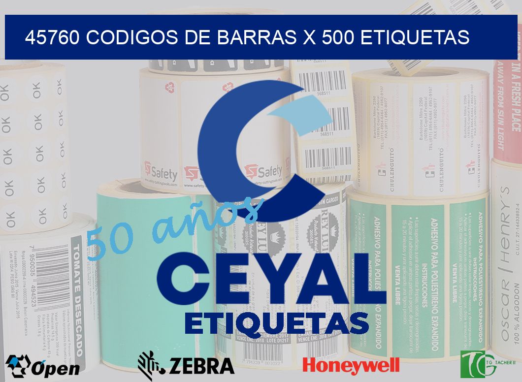 45760 codigos de barras x 500 etiquetas