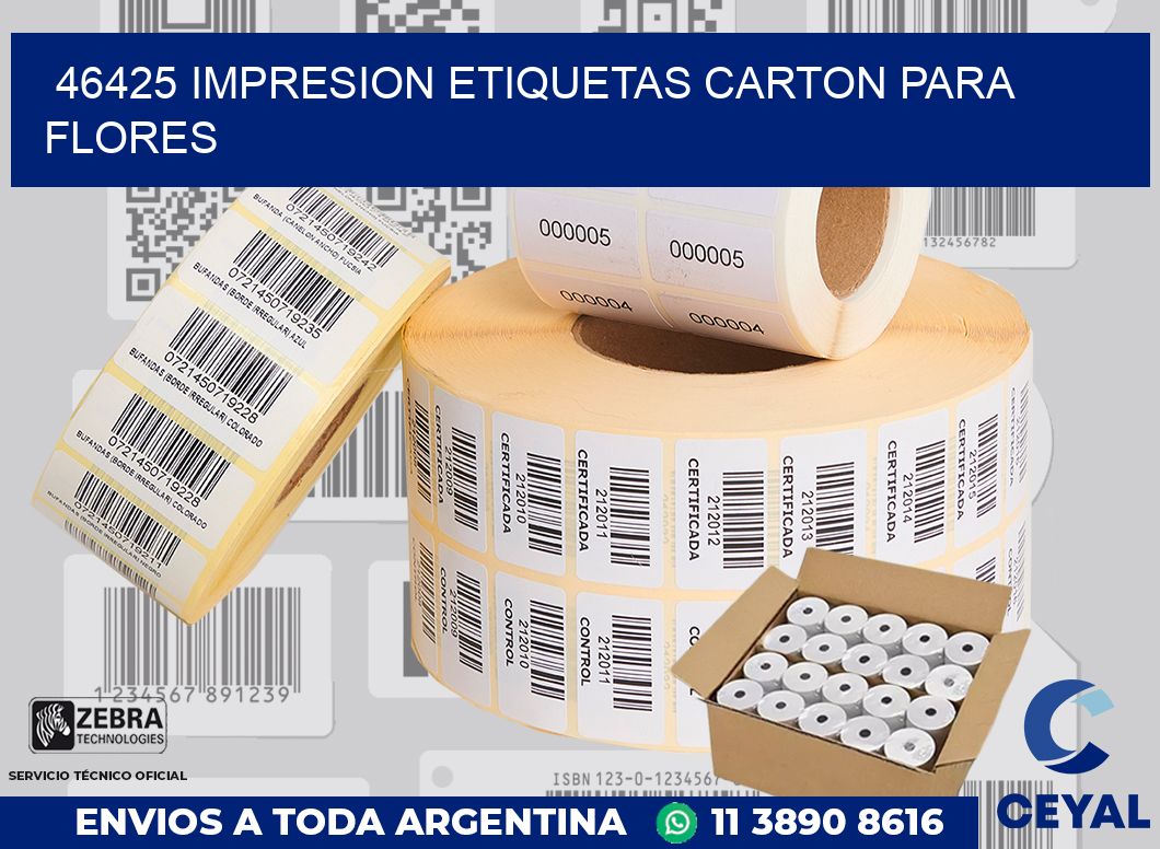46425 IMPRESION ETIQUETAS CARTON PARA FLORES