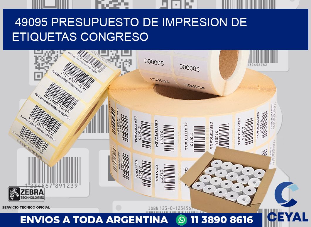 49095 PRESUPUESTO DE IMPRESION DE ETIQUETAS CONGRESO
