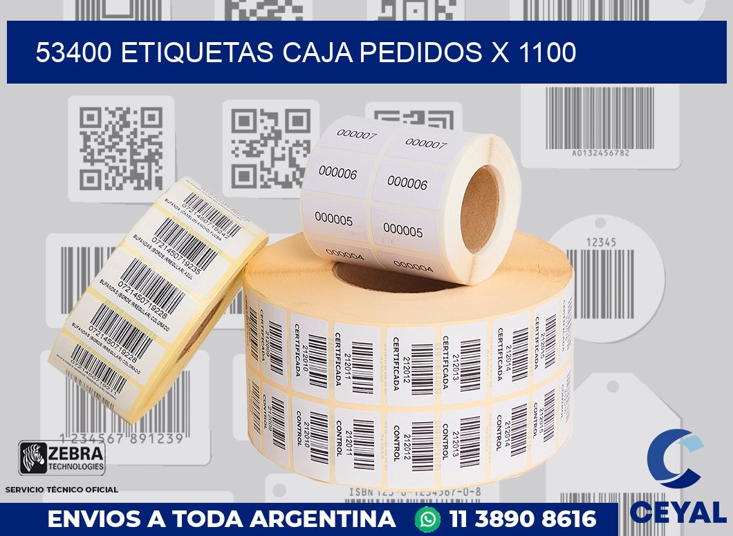 53400 etiquetas caja pedidos x 1100