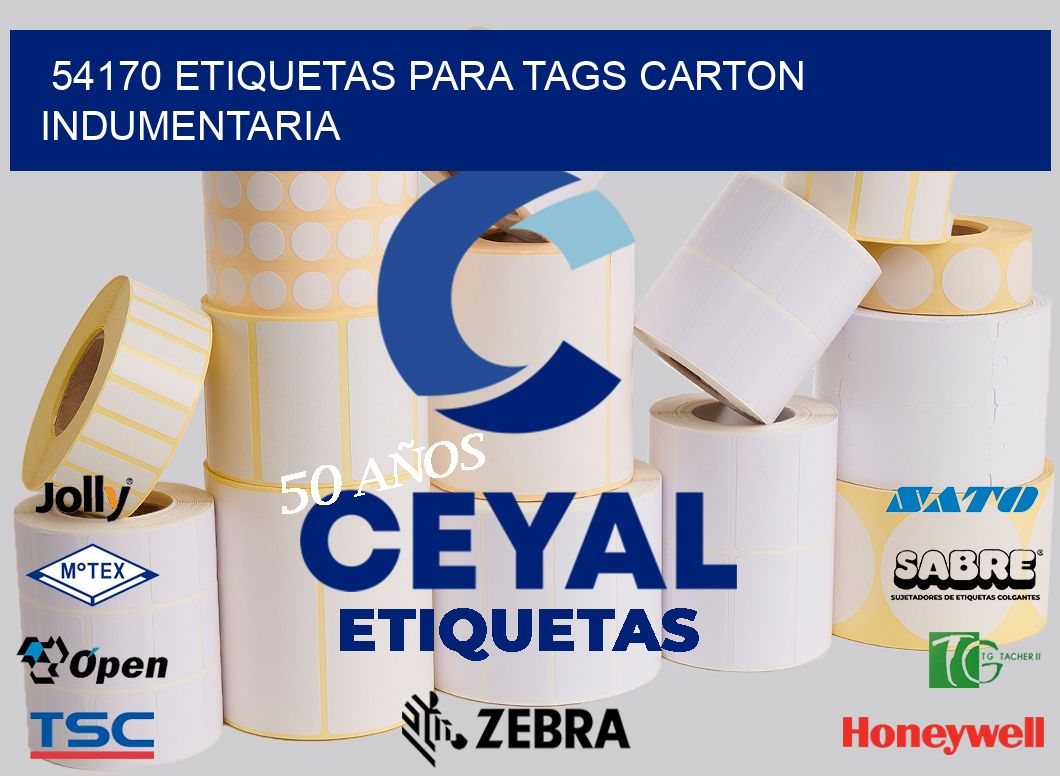 54170 ETIQUETAS PARA TAGS CARTON INDUMENTARIA