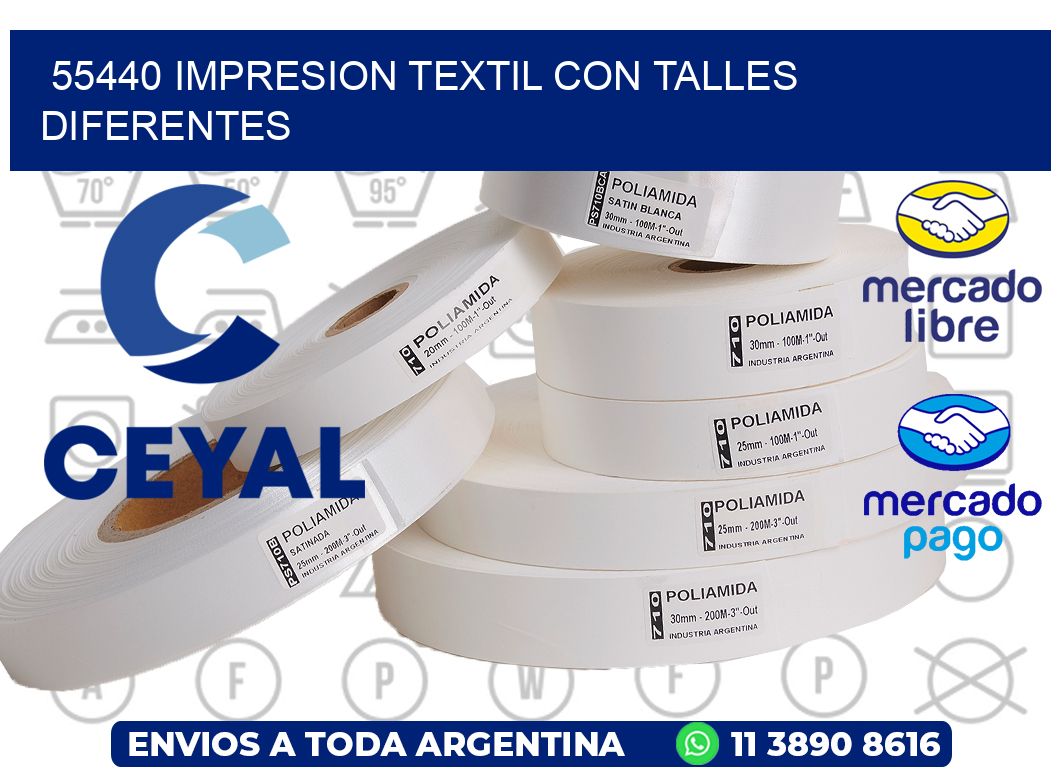 55440 IMPRESION TEXTIL CON TALLES DIFERENTES