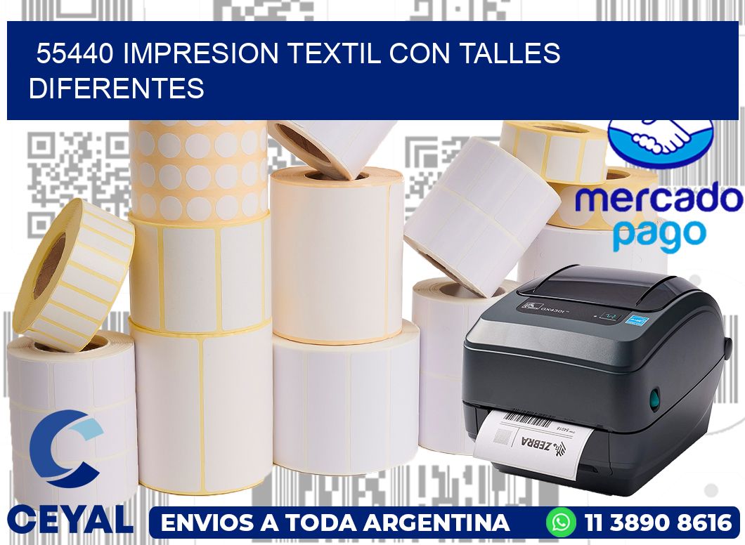 55440 IMPRESION TEXTIL CON TALLES DIFERENTES